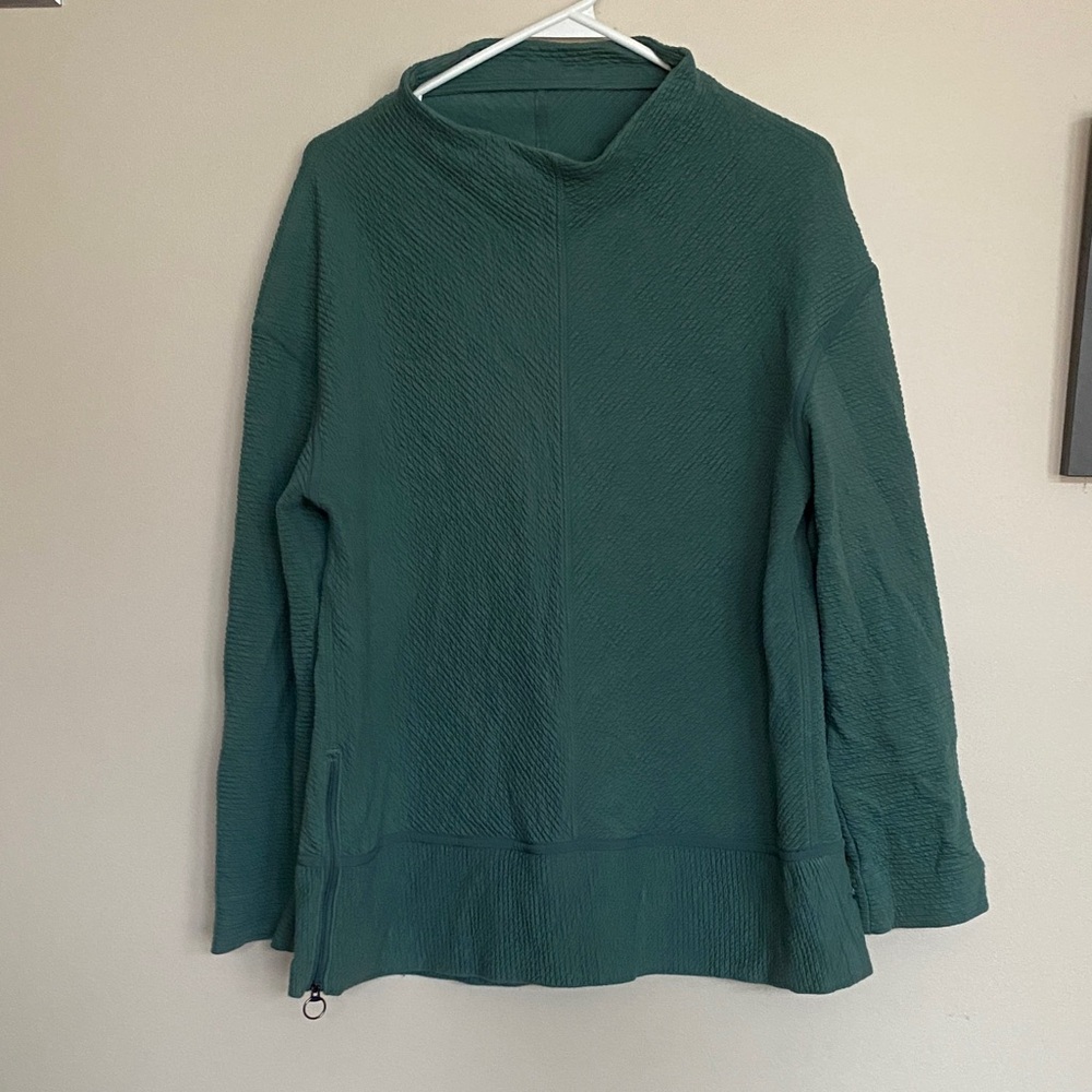 lululemon athletica Green Textured Pullover Hoodie